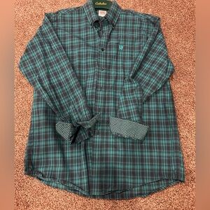 Cinch-Teal Plaid Shirt